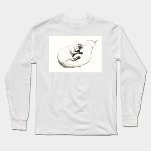 Two Loving Cats ~ ink drawing Long Sleeve T-Shirt